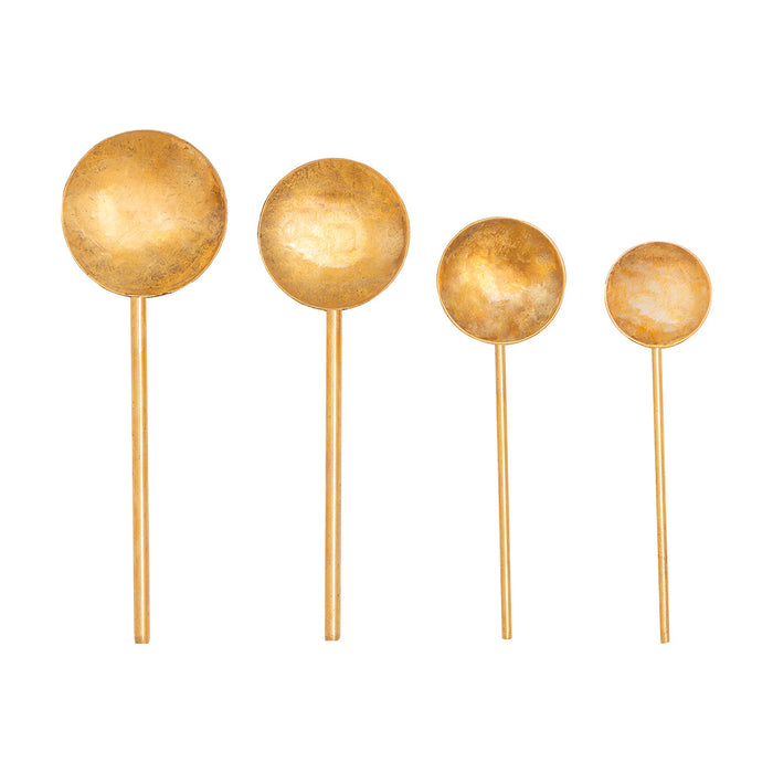 bombay duck Handmade Decorative Brass Polished Spoons Set of 4