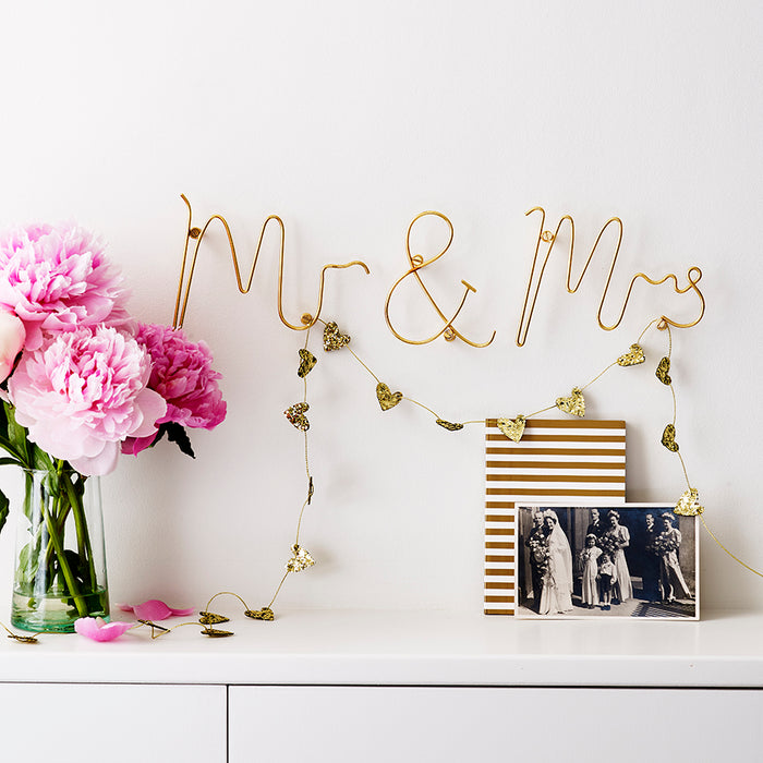 bombay duck Mr & Mrs Wire Word Gold
