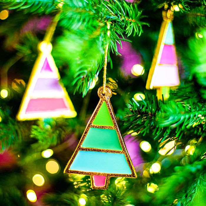 bombay duck Christmas Tree Enamel Decorations Set of 3