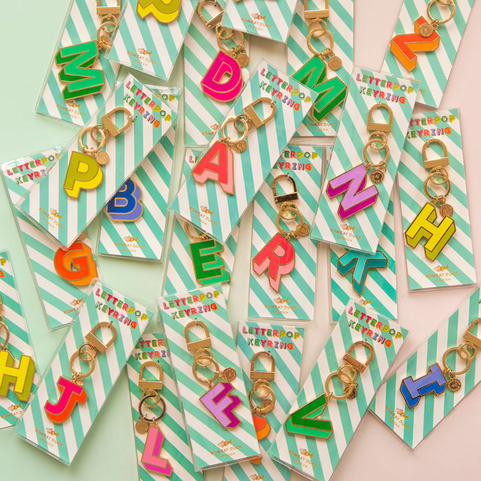 bombay duck Letterpop Enamel Keyring
