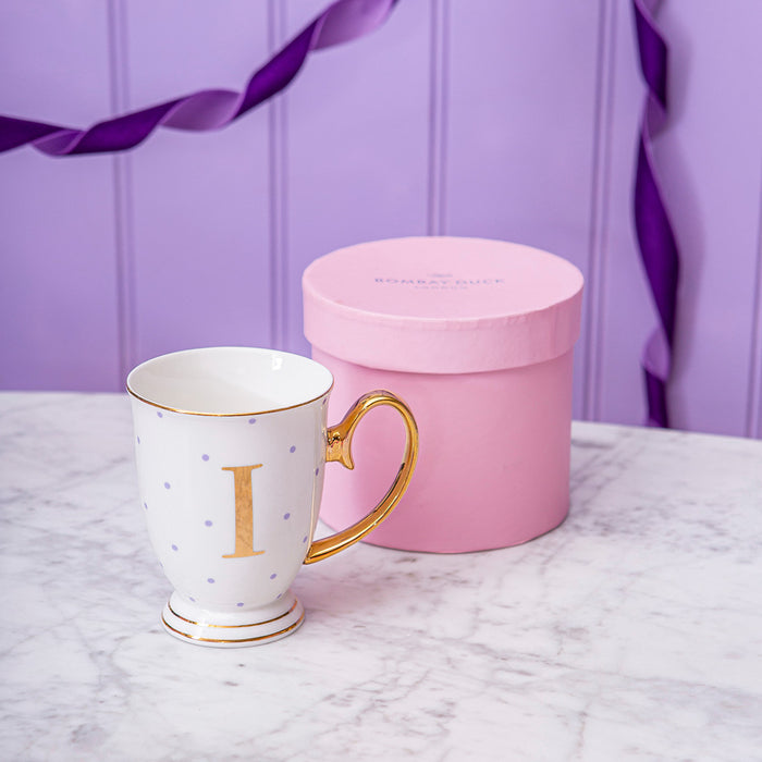 bombay duck Bloomsbury Mug with Gold Monogram